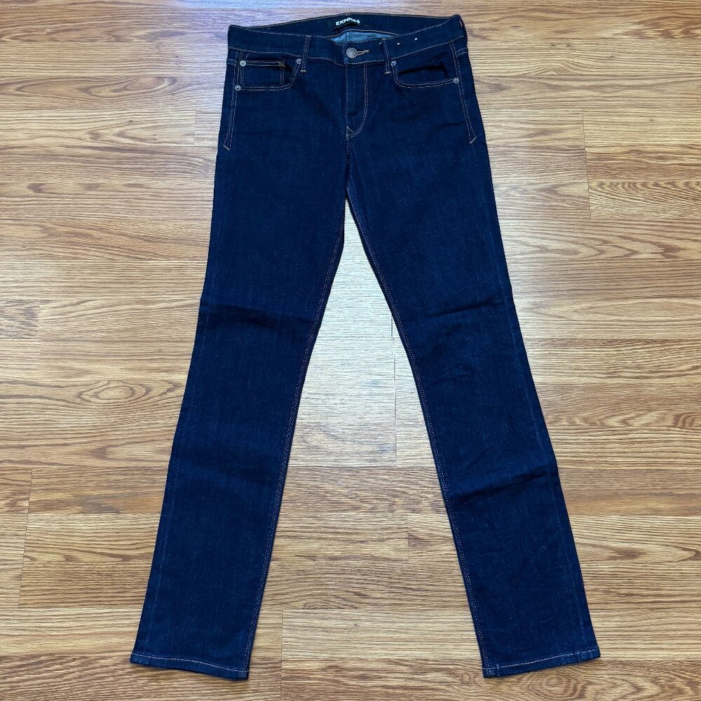 Express Stretch Skinny Mid Rise Jeans